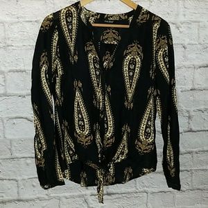 Lucky Brand Tie Front Light Weight Top